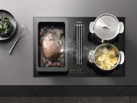 Miele KMDA 7476 FL  Induktionskochfeld mit integriertem Dunstabzug mit zwei extra großen PowerFlex XL-Kochbereichen und flächenbündigem Dunstabzug